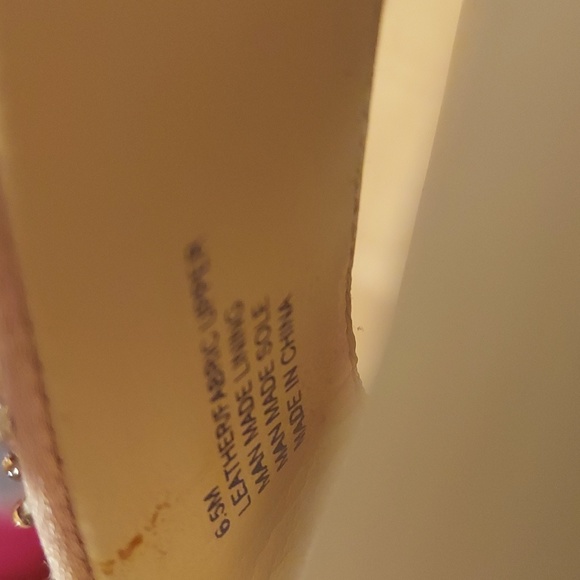 Alex Marie Champagne Beaded Animal Print Leather Ankle Strap Heels Size 6.5 - Picture 15 of 16